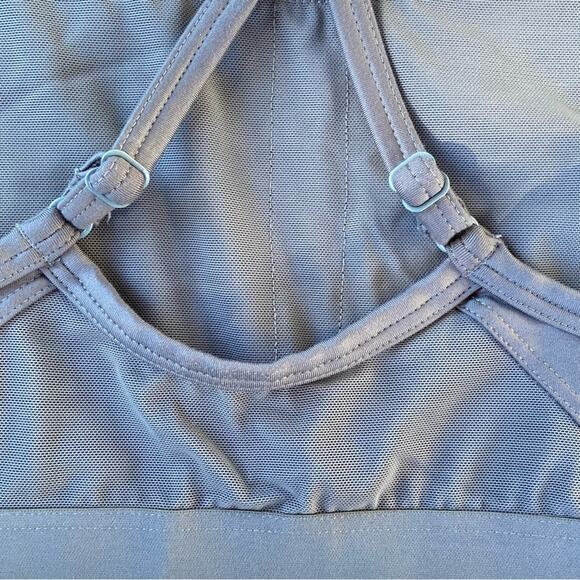 Aerie Grey Sports Bra Thin Strap Women’s Size Large - Picture 5 of 6